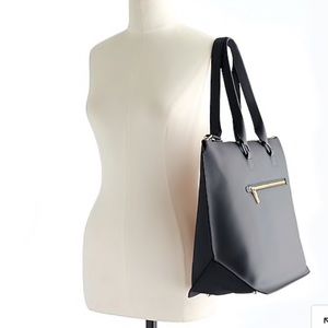 J Crew Tall Crosley Tote in Black leather